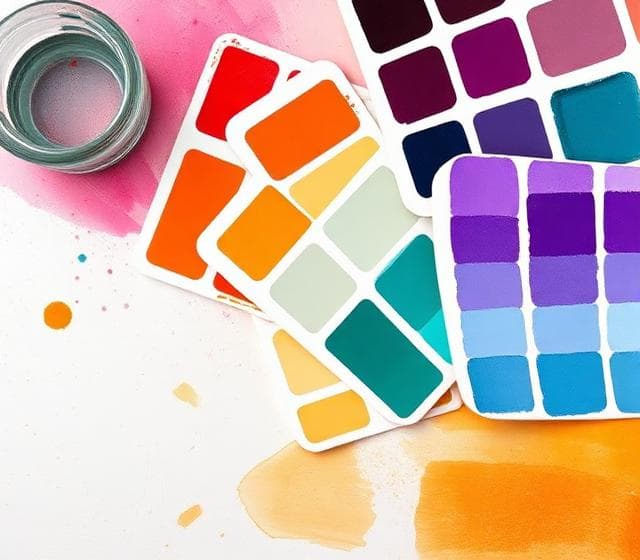 Paint swatch color palette study